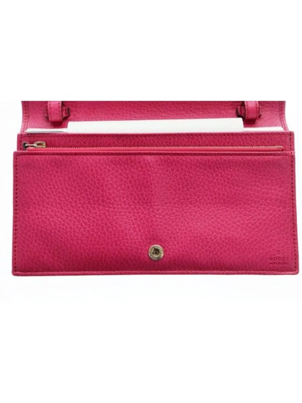 Gucci Swing Shoulder Wallet Pink Leather - Picture 4 of 9